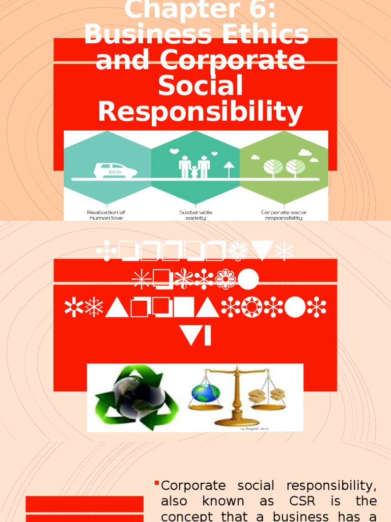 Chapter 6. Business Ethics and Corporate Social Responsibility | PDF ...