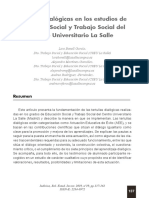 Tertulias Dialógicas en Los Estudios de Educación Social y Trabajo Social Del Centro Universitario La Salle