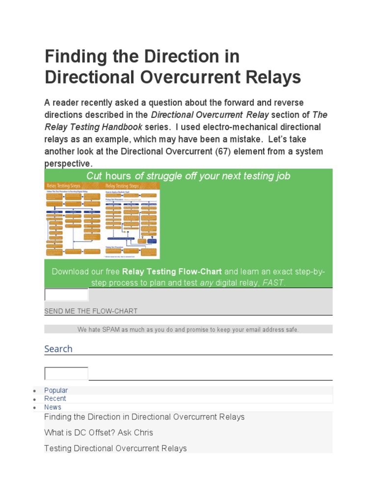 How Directional Relays Work Download Free PDF Relay Electric