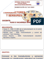 Clasificación y tipos de transductores en función de la variable a medir