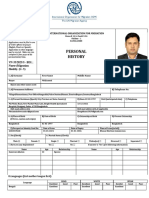 Personal-History-Form Demo - IOM