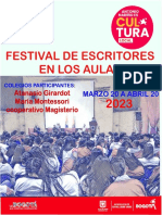 Festival de Escritores en Los Aulas: Atanasio Girardot María Montessori Cooperativo Magisterio