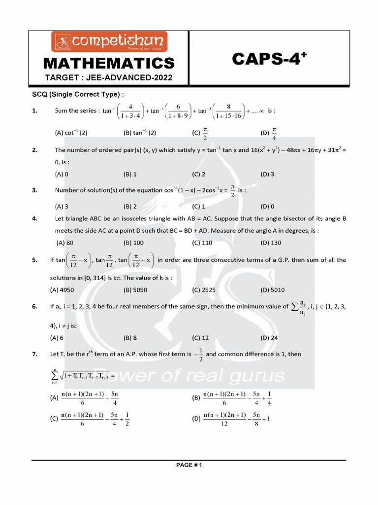 CAPS - 4 Math | PDF