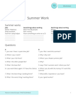 b2 Summer Work worksheetSB