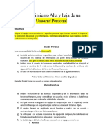 Procedimiento Alta y Baja de Personal