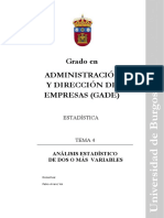 TEMA 4 Análisis Estadístico de Dos o Más Variables PDF
