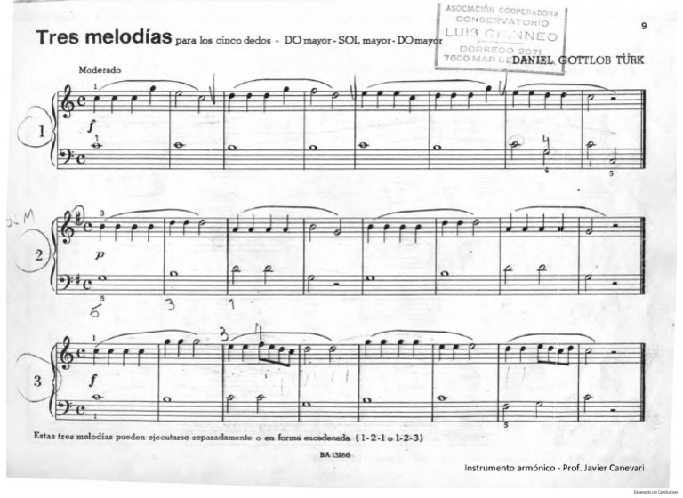 Piezas Fáciles para Piano SXVII y SXVIII (Gainza) (1) - 9 PDF | PDF