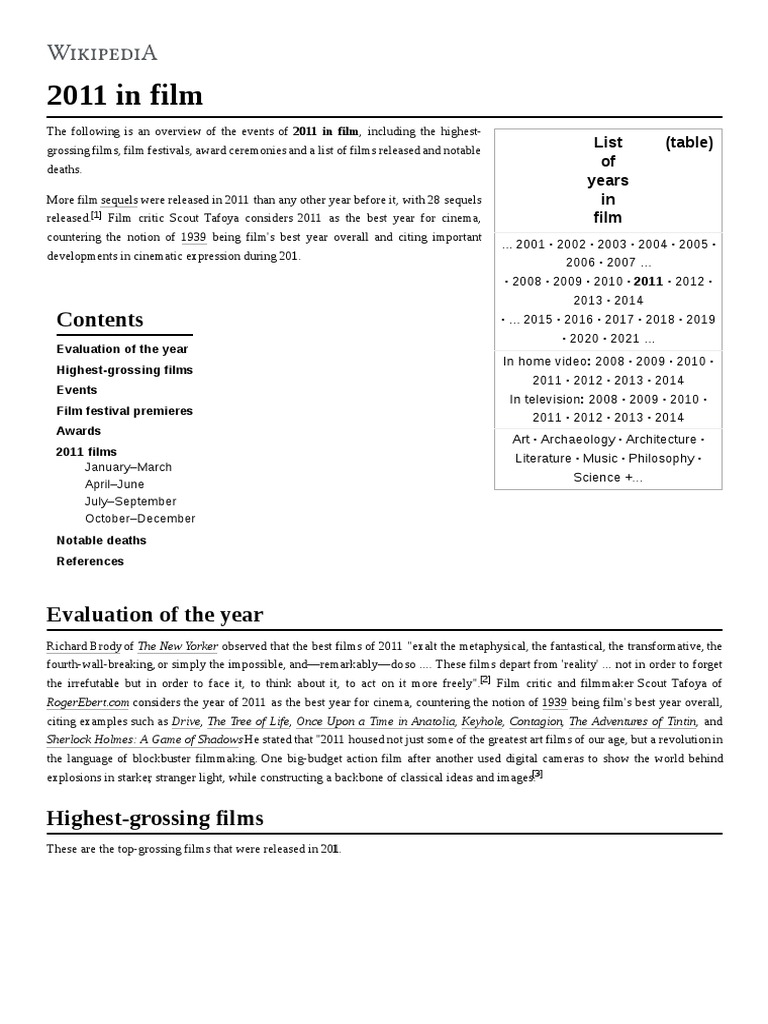 2011 in Film | PDF