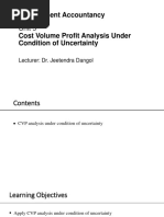 Unit 5 CVP Analysis Under Condition of Uncertainty - Presentation PDF