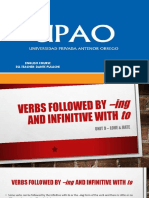 9. VERBS FOLLOWED BY -ING & INFINITIVE WITH TO, COMPARATIVES & SUPERLATIVES AND VERBS FOLLOWED BY PREPOSITIONS