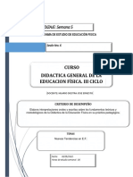 GUIA. 5 DIDÁCTICA GENERAL DE LA EDUCACIÓN FÍSICA - III Ciclo