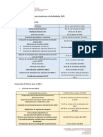 Calendario Académico y de Actividades 2023