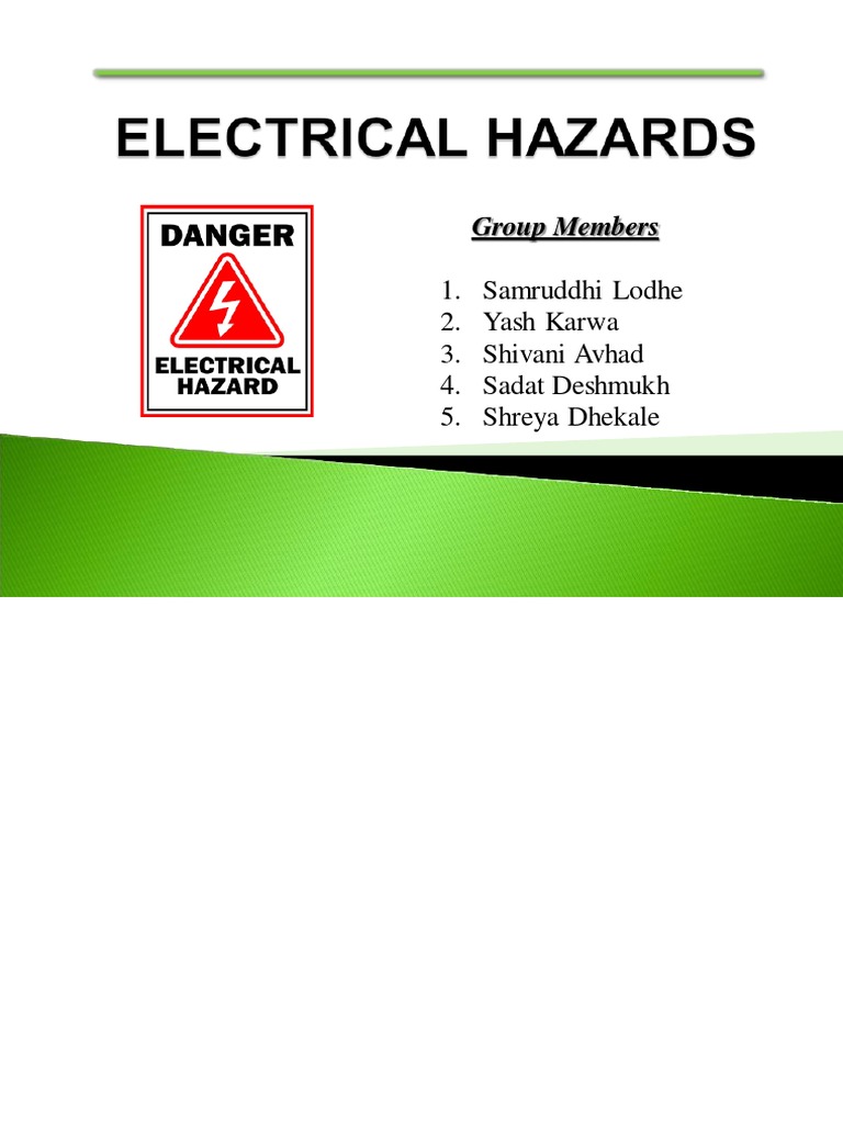 Electrical Hazards ppt.pdf PDF Insulator (Electricity) Electrical Components