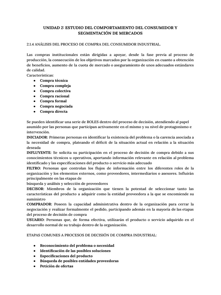Comportamiento del Consumidor y Segmentación | PDF | Marketing ...
