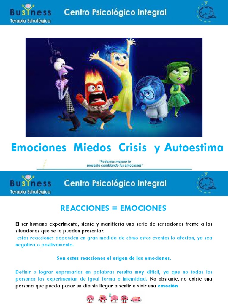 Emociones Miedos Crisis y Autoestima PDF | PDF | Las emociones | Temor