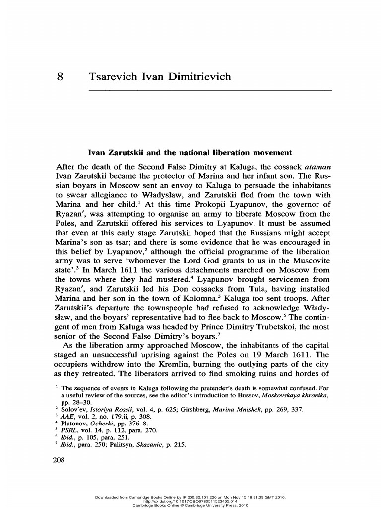 8 Tsarevich Ivan Dimitrievich: Ivan Zarutskii and The National ...