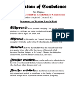 Resolution of Condolence 11x17 PDF
