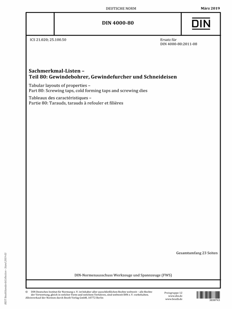 Din 4000-80-2019-03 - 230509 - 211426 | PDF