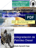 Biodegradación de Petróleo Diesel - PRESENTACION