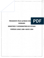 Ministros y Viceministros 1989-1994 PDF