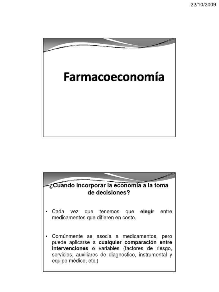 1. Farmacoeconomia Economía de la Salud Evidencia basada en medicina