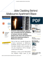 Fire - Combustible Cladding Melb Apartment Blaze