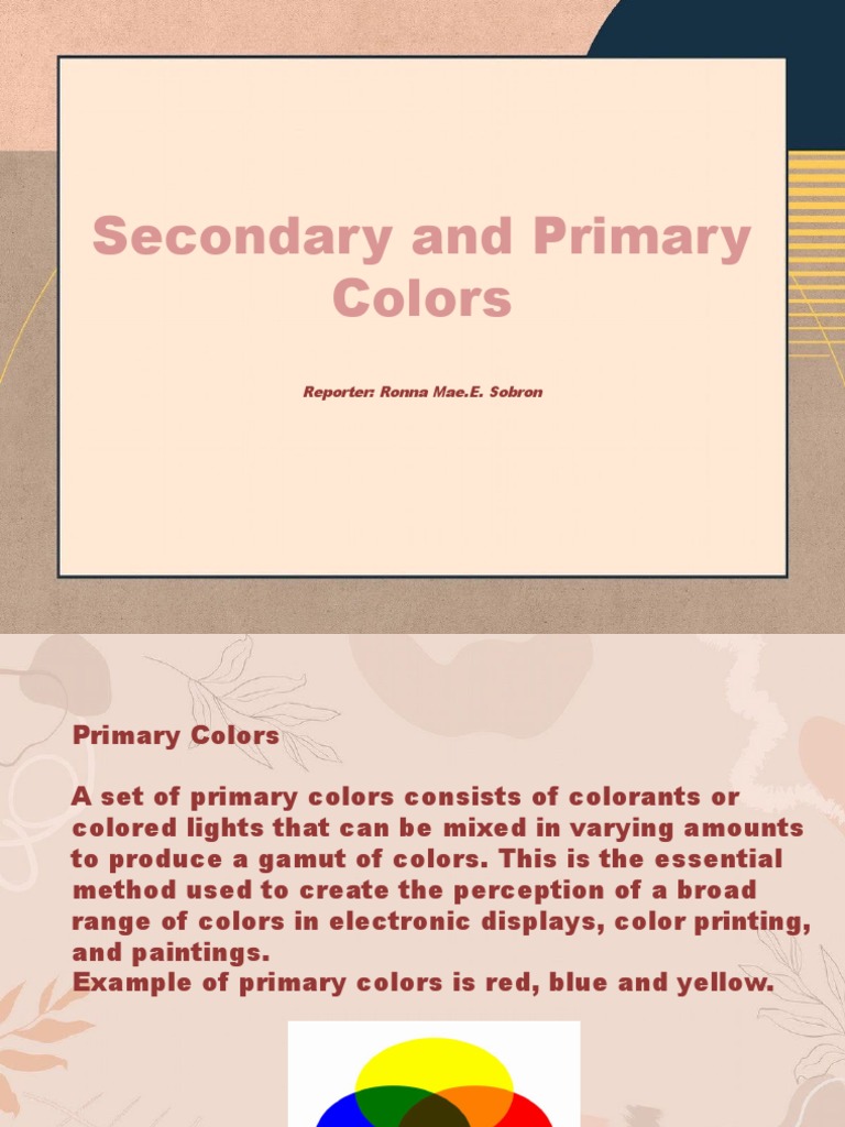 Primary and Secondary Colors Explained | PDF