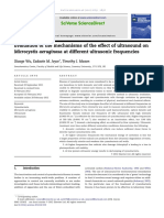 Evaluation of The Mechanisms of The Effect of Ultrasound On Microcystis Aeruginosa at Different Ultrasonic Frequencies