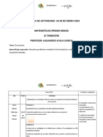 Actividades Del 24-28 de Enero 2022