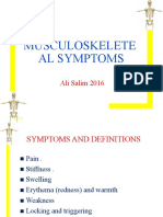 Musculoskelete Al Symptoms: Ali Salim 2016