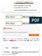 PAL16L8 Logic Datasheet PDF - Array Logic. Équivalent, Catalogue
