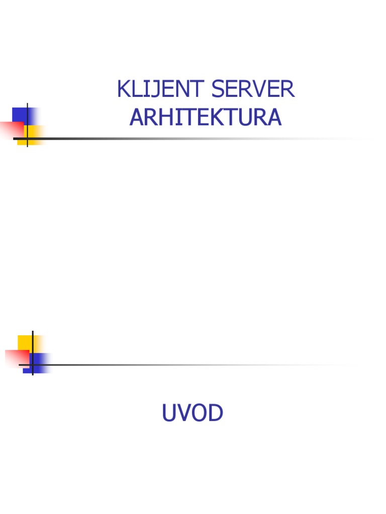 Klijent Server Arhitektura | PDF