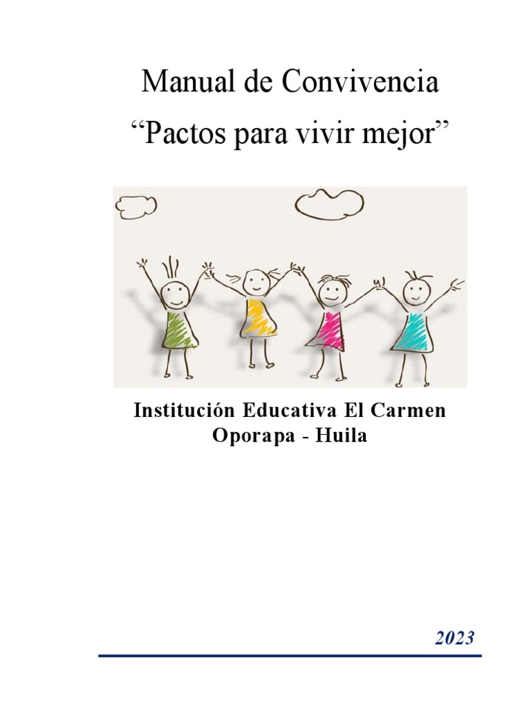 Manual de Convivencia Escolar 2023 | PDF | Acoso cibernético | Abuso ...
