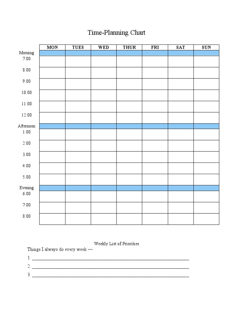 Time management worksheet pdf