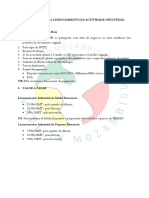 Requisitos para Licenciamento Da Actividade Industrial PDF