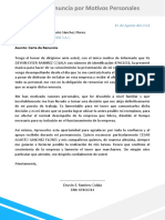 Carta de Renuncia