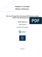 The Role of Foreign Direct Investments (FDI) and Government Policies in The Global Petroleum Sector