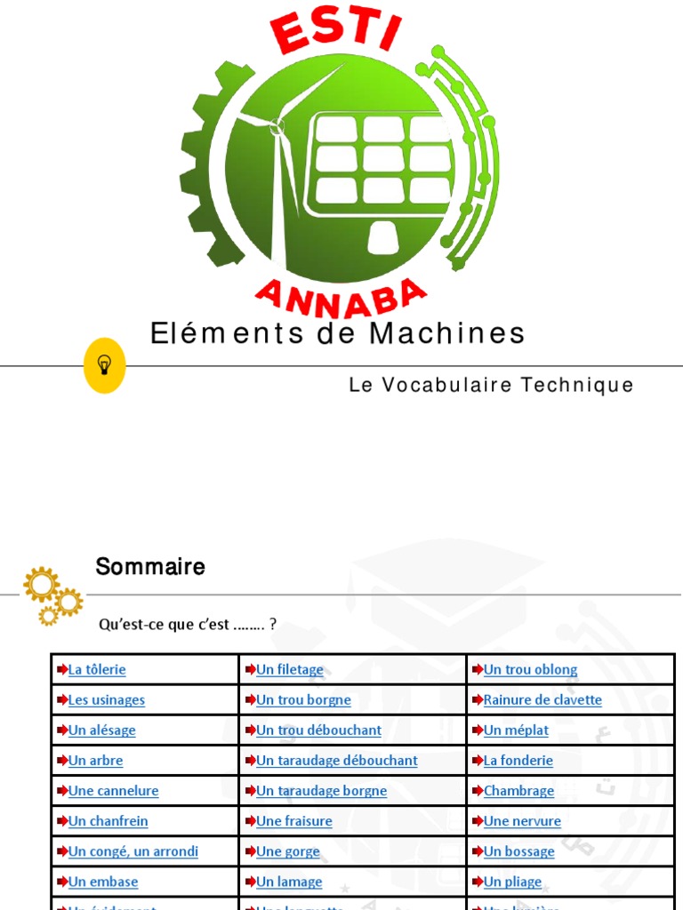 03 Vocabulaire Technique Ppt Pdf Pdf