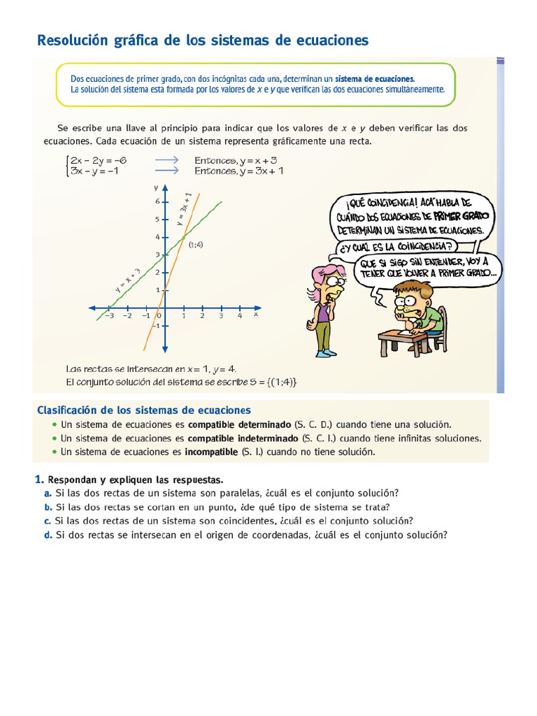 Metodo Grafico de Sistemas de Ecuaciones 2do A | PDF