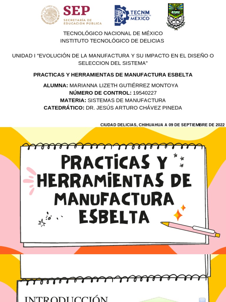 Herramientas de Manufactura Esbelta | PDF | Lean Manufacturing ...