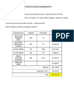 Presupuesto Estacionamiento PDF