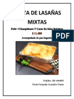 VENTA DE LASAÑAS