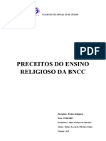 Trabalho de Ensino Religioso