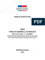 Bases de Convocatoria Crece 2023 - Maule - 27 Comunas PDF