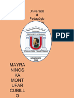 Mayra Ninos KA Mont Ufar Cubill O: Universida D Pedagógic A Nacional Francisco Morazán