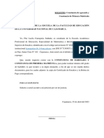 Solicitud de Constancia de Egresado y de Primera Matricula