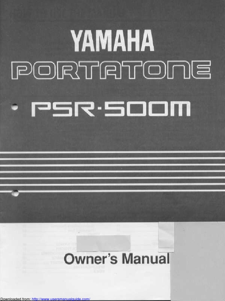 YAMAHHA PSR 500 Me PDF | PDF | Computing | Software