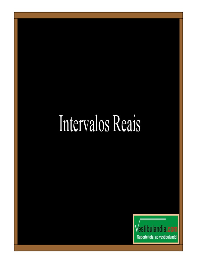 Aula 8 Intervalos Reais Pdf