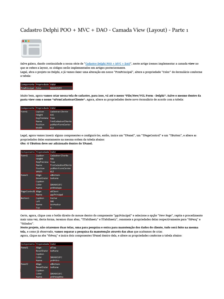 Delphi POO MVC DAO 06 VIEW1 | PDF | Model-View – Controller (MVC ...