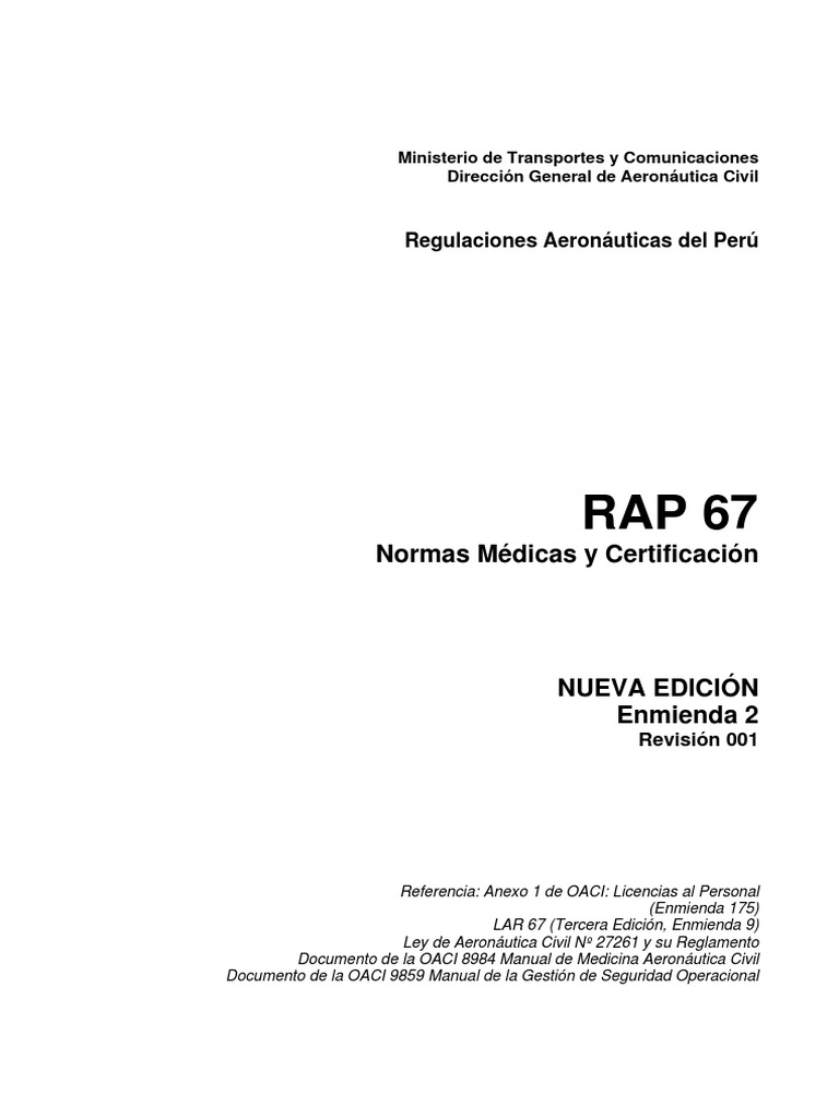 Rap 67 PDF | PDF | Reglas de vuelo por instrumentos | Control de ...